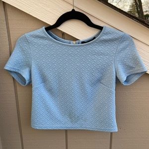 FOREVER 21 Blue Cropped Top